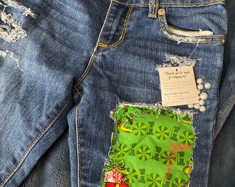 Grinch Jeans | Etsy New Zealand