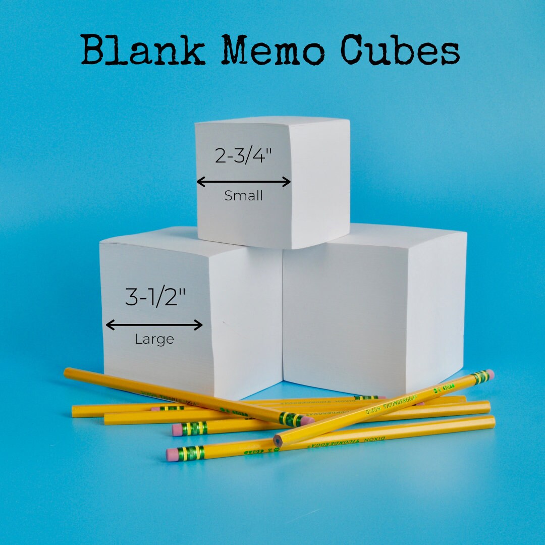 Small Square Memo Cube Blank Memo Cube Note Pad Design Etsy
