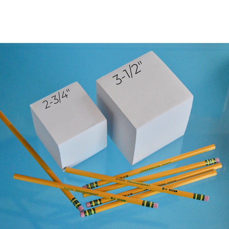 Large Square Memo Cube Blank Memo Cube Note Pad Design Etsy