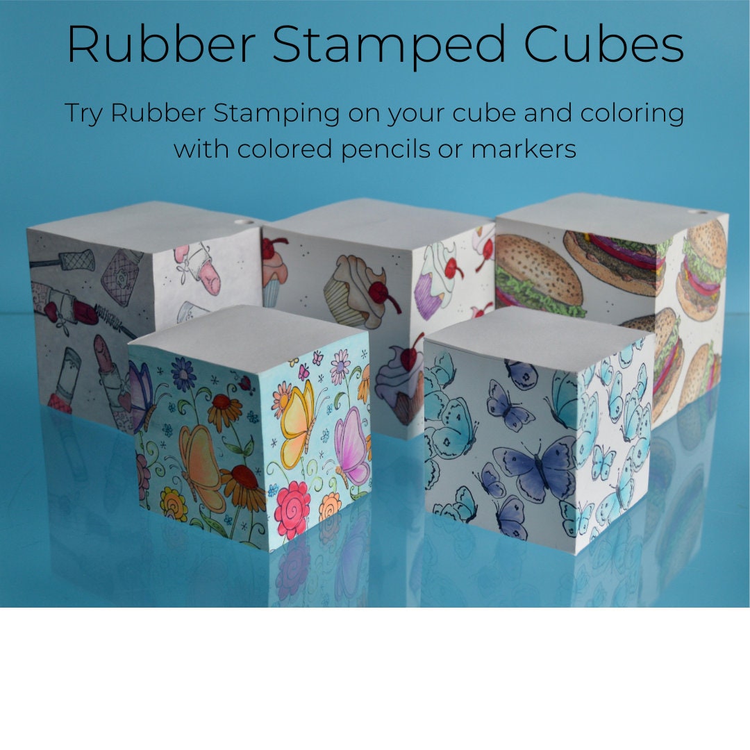 Small Square Memo Cube Blank Memo Cube Note Pad Design Etsy