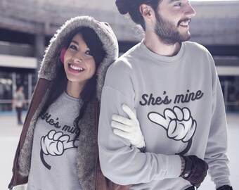 Hij is mine shirt, she's mine shirt, thats bae sweatshirt, Bae Couple Shirts, Hij is van mij ze is mijn shirt, Disney Oren, Disney Couple Shirts,