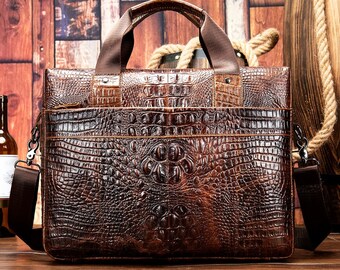 alligator laptop bag