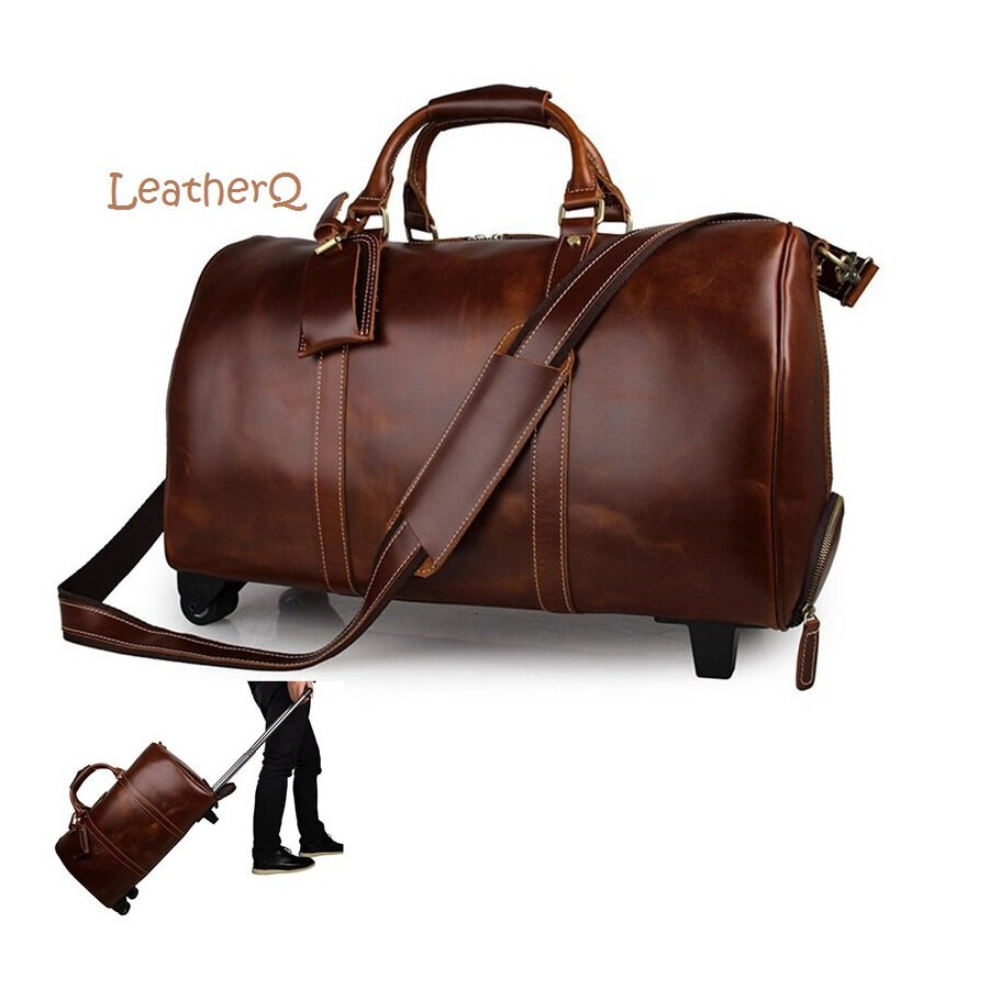 2Pcs Leder Räder Tasche beste Favorit große große rollende | Etsy