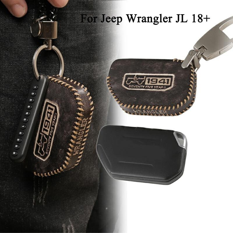 Jeep Wrangler Luxury Leather Best Car Key Cover Case Fob Etsy