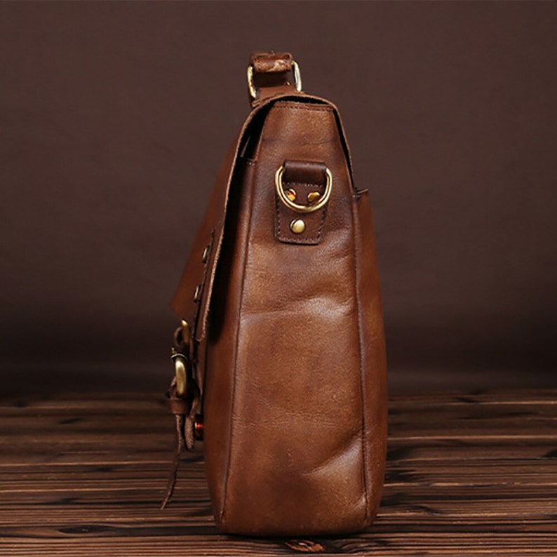 New Vintage Men Briefcase Best Favorite Cowhide Leather Office Computer Laptop iPad Protective Bag Handbag Laptop Tote Bag Fashion Business