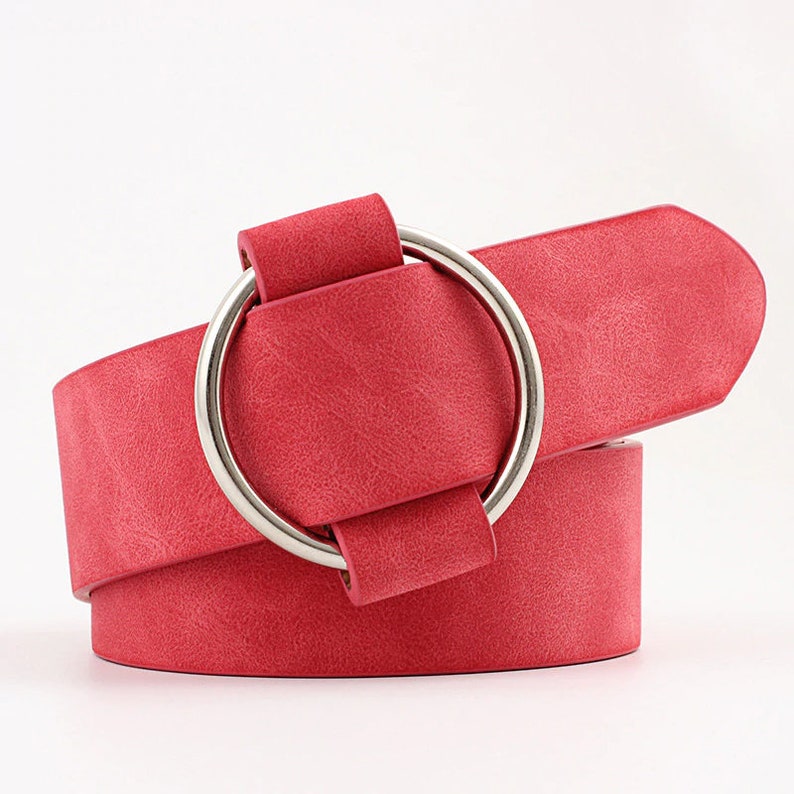 Leather belt women Belts for Jeans Birthday Gift Gift For Her Round buckle Beautiful belts for women Youth belts Belts for women