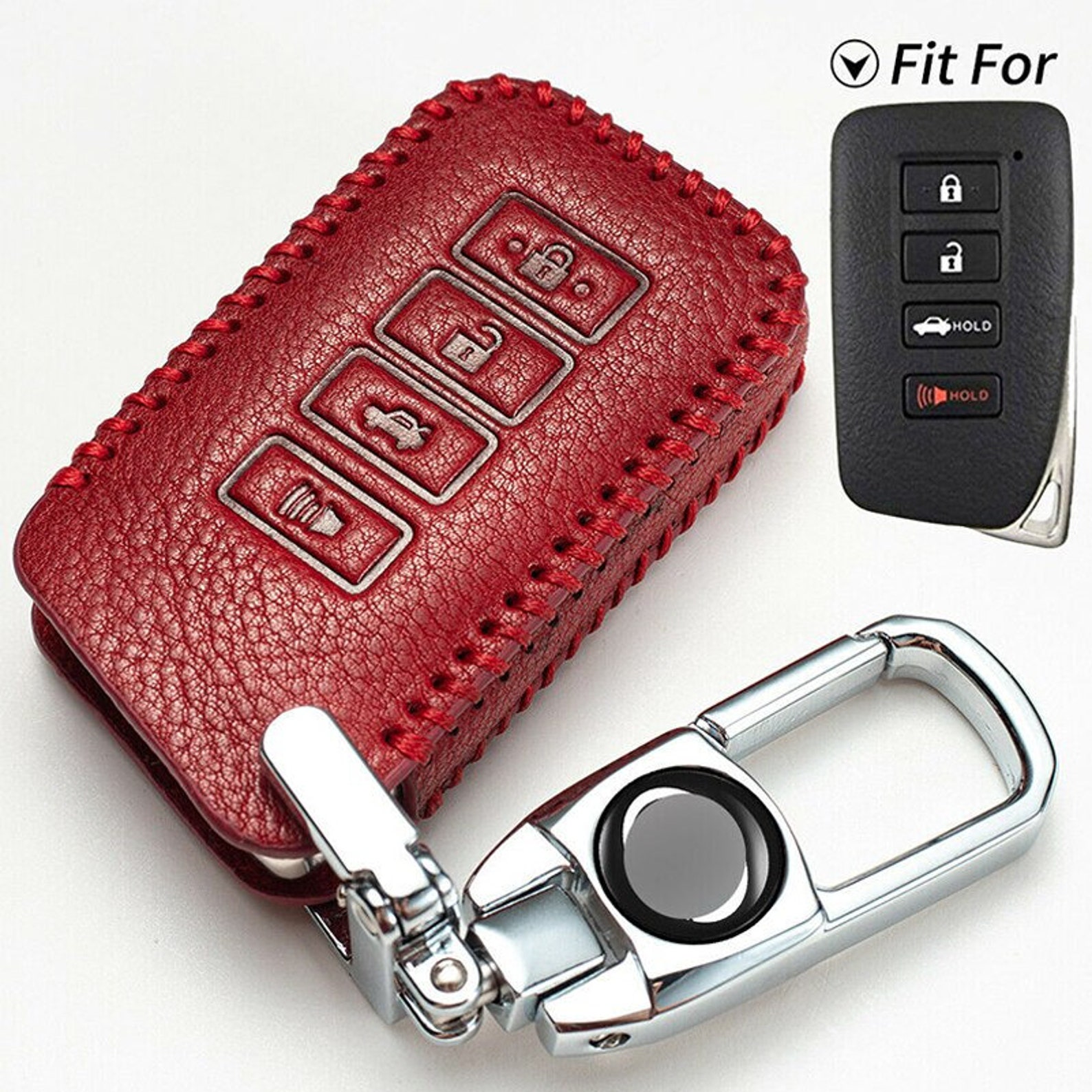 Lexus 4 Buttons Luxury Retro Leather Car Key Fob Cover Case | Etsy