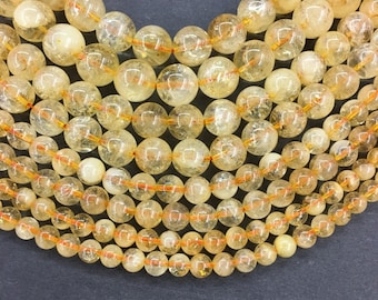 Yellow Citrine Drilled Beads Lot