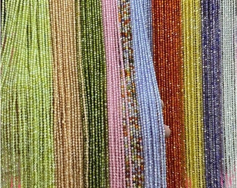 Multicolor Micro Faceted Natural Zircon Loose Beads 2mm 3mm 4mm Quartz Crystal Beads for Jewelry Making Accessries Supplies Beads