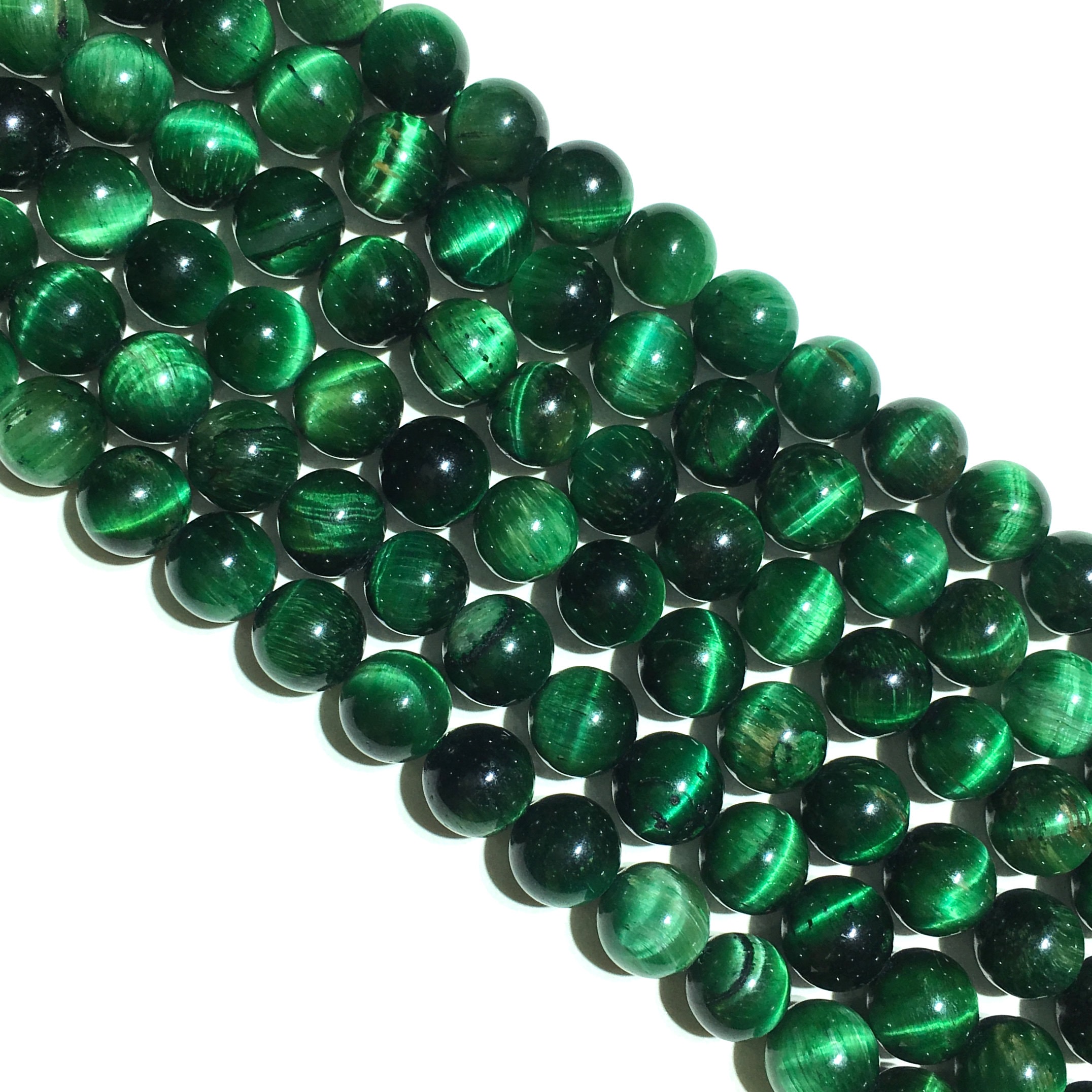 4mm 6mm 8mm 10mm 12mm Natural Green Tiger Eyes Stone Beads for Etsy
