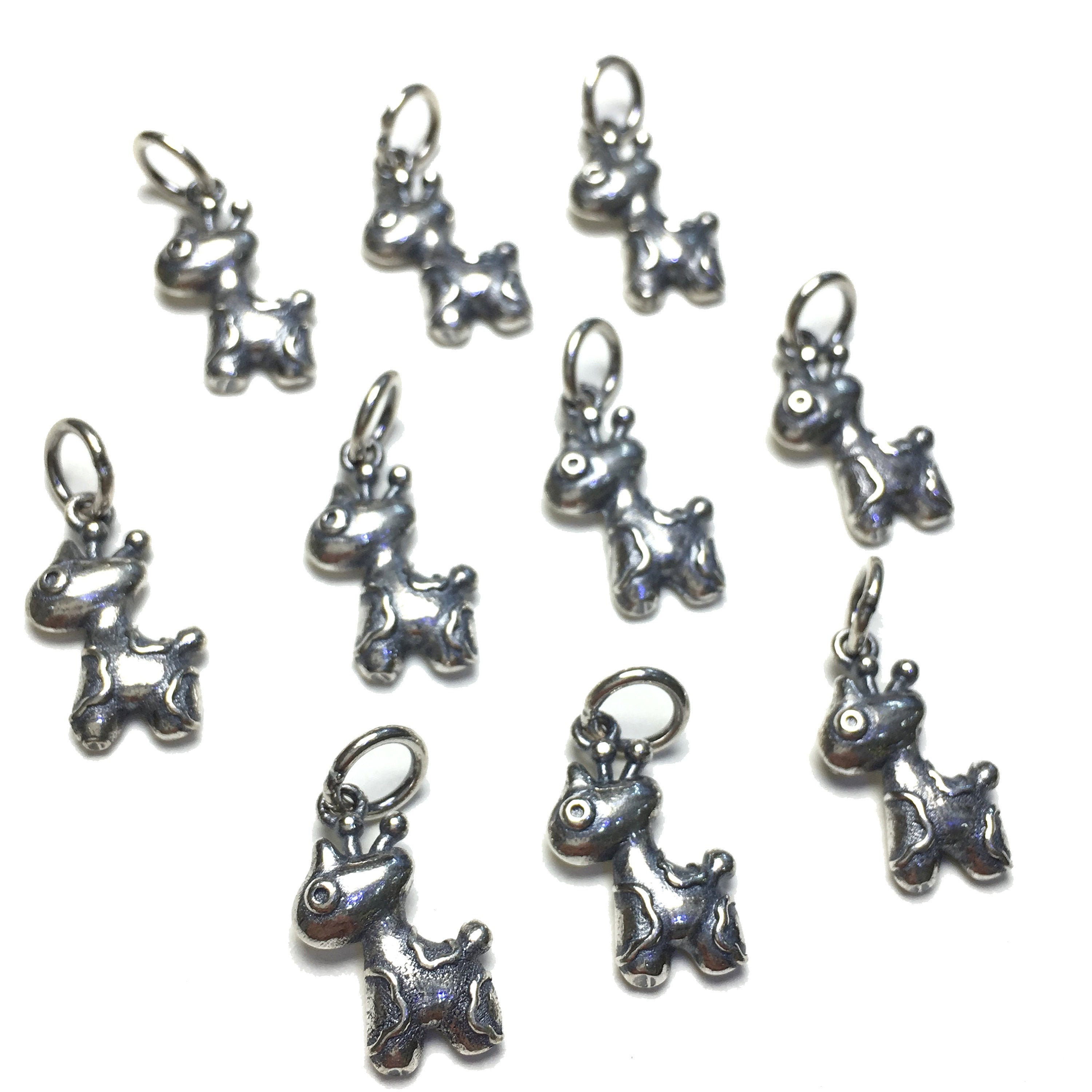 10pcs 10x15mm Sterling Silver Handmade Animal Pendant Charm Etsy