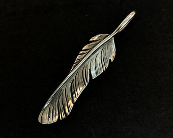 12x52mm Retro Twisty Feather Pendant 925 Sterling Silver Pendant Takahashi Goro for Jewelry Marking for Necklace Earring Fashion Pendant