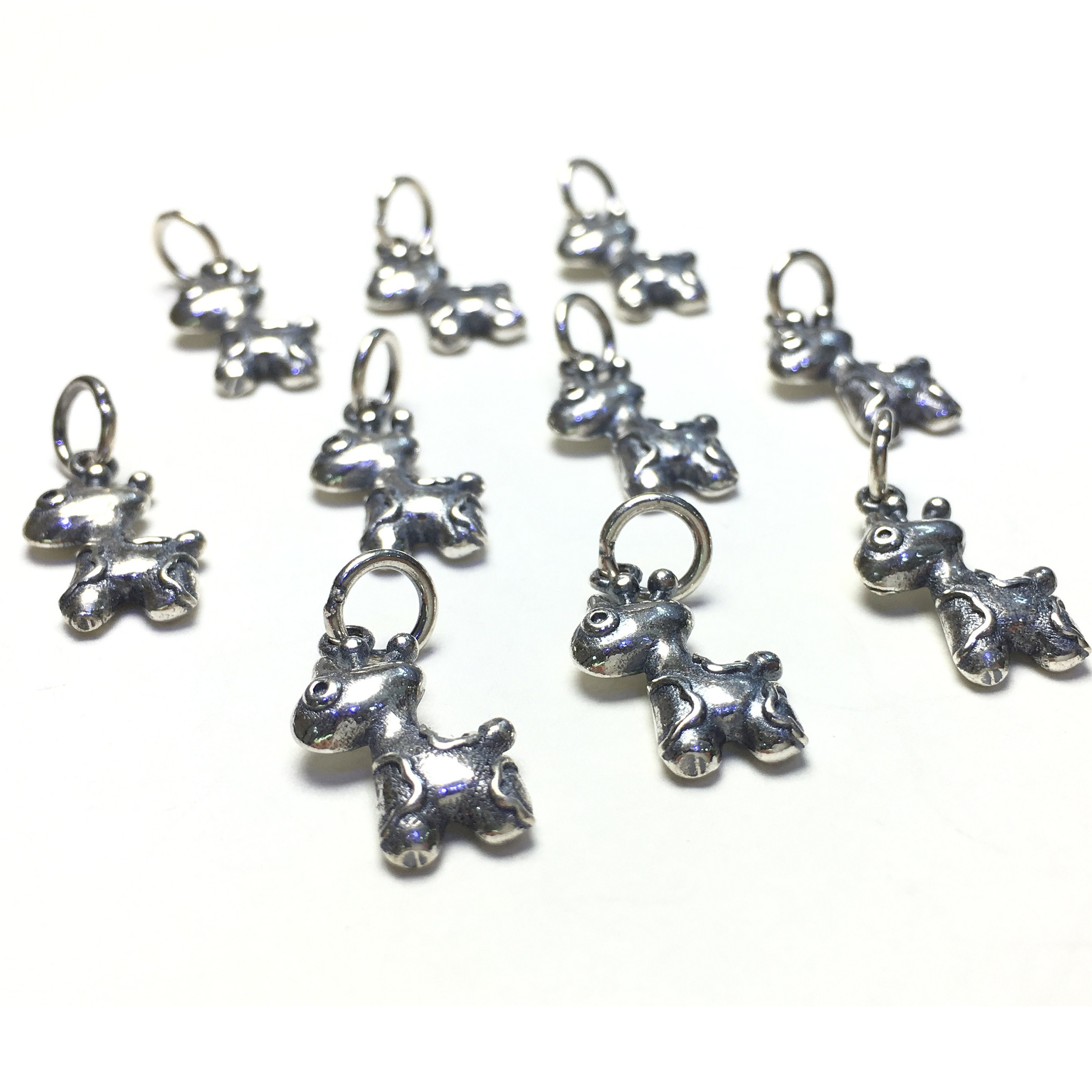 10pcs 10x15mm Sterling Silver Handmade Animal Pendant Charm Etsy
