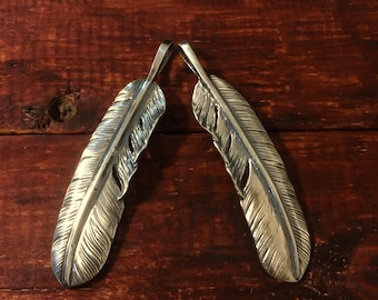 66x14mm Retro Feather Pendant 925 Sterling Silver Pendant Japan Takahashi Goro Pendant Jewelry Marking for Necklace Earring Best Gift