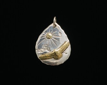 26x33mm Japan Takahashi Goro Feather Pendant 925 Sterling Silver Shell  Pendant for Jewelry Marking for Necklace Earring Fashion Pendant
