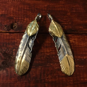 66x14mm Retro Feather Pendant 925 Sterling Silver Pendant Japan Takahashi Goro Pendant Jewelry Marking for Necklace Earring Best Gift