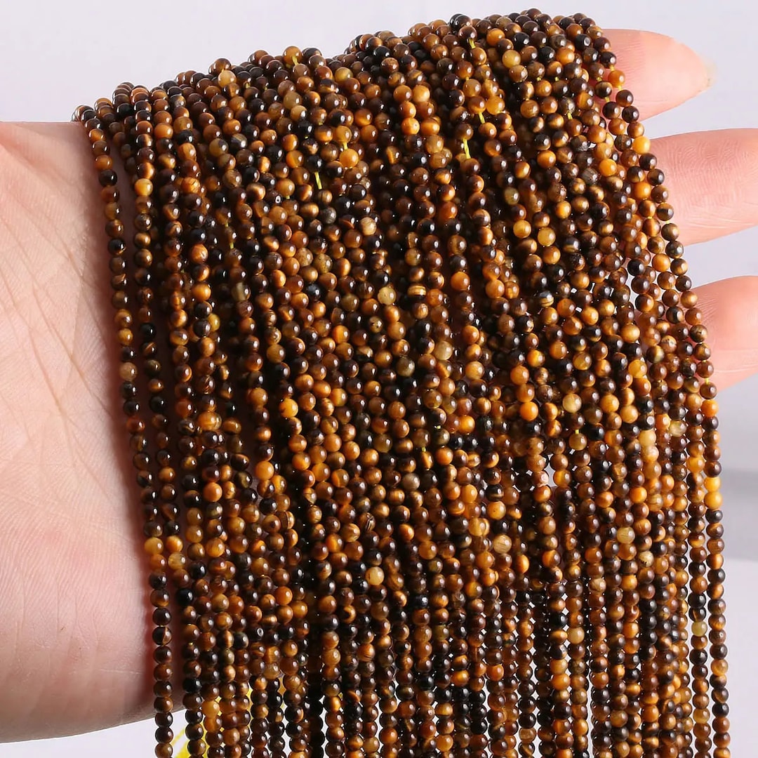 Perles Rondes En œil De Tigre Naturel - Tailles 2mm, 4mm, 6mm - Pour Création De Bijoux - Neuves