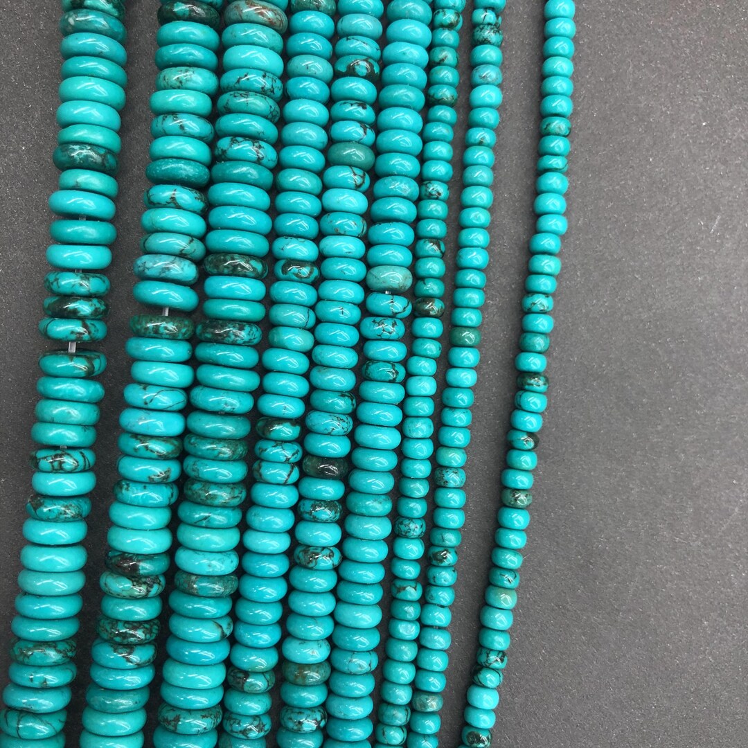Santo Domingo Cut Blue Turquoise Mountain Beads 7-9mm 45008