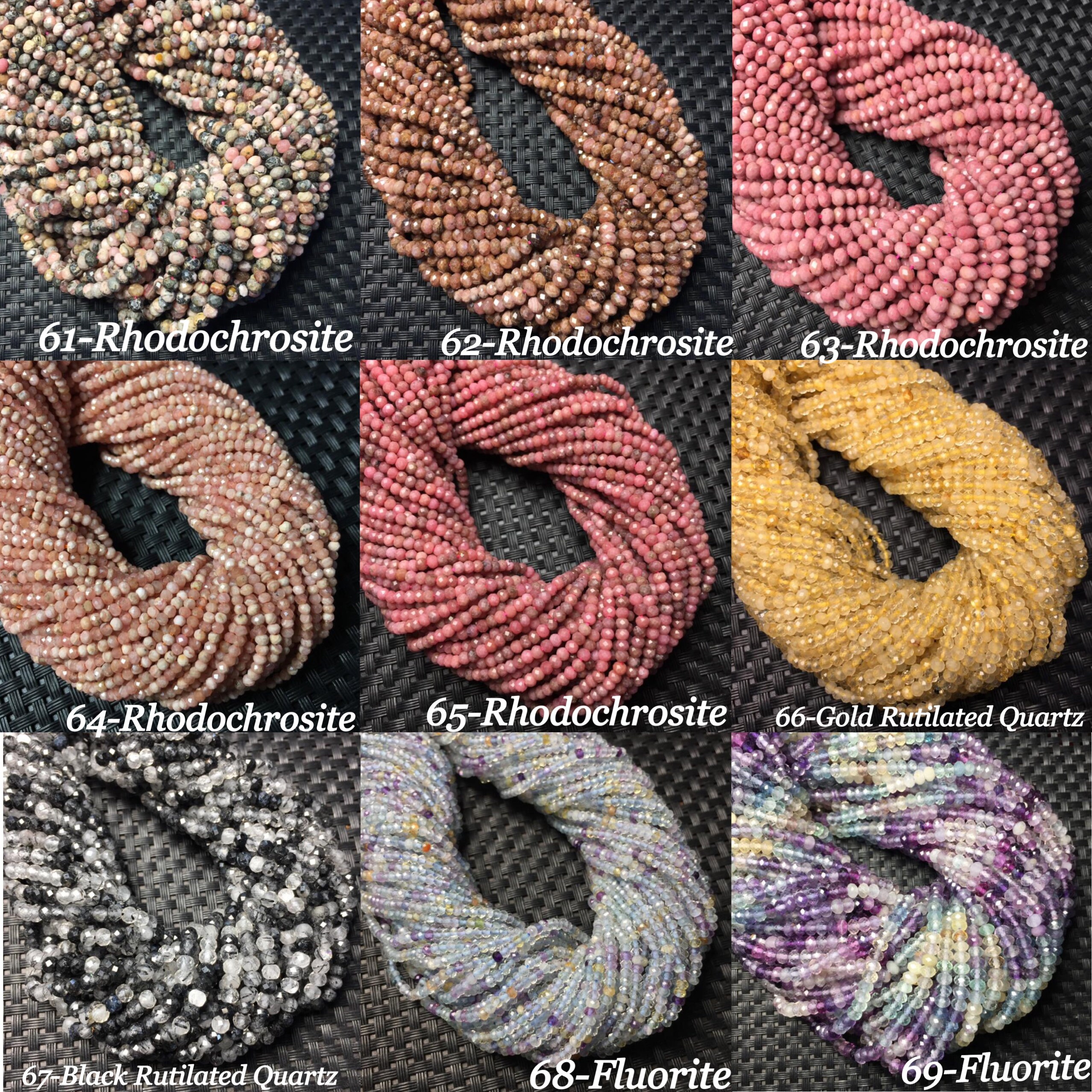 Faceted Rondelle Small Beads Natural Gemstone Aventurine/amazonite ...