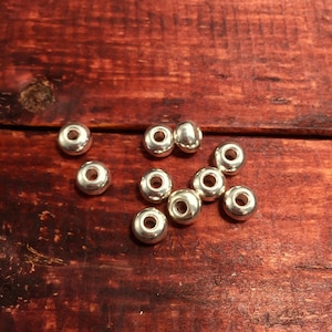 10pcs 4.5x6.5mm Sliver Beads Japan Takahashi Goro Finding Pendant 925 Silver Spacer Beads DIY Jewelry Marking Design for Necklace Earring