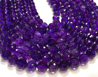 Natural Round  Dream Lace Amethyst Gemstone Jewelry Beads Strand 15"6 8 10 12mm 