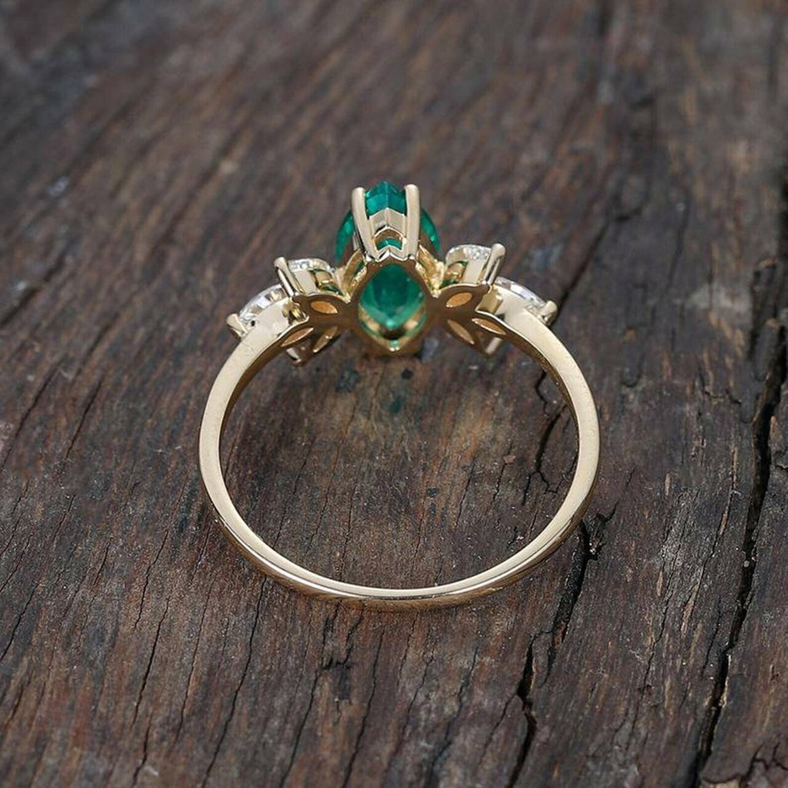 Lab Created Emerald Ring 925 Sterling Silver Ring lab grown Etsy