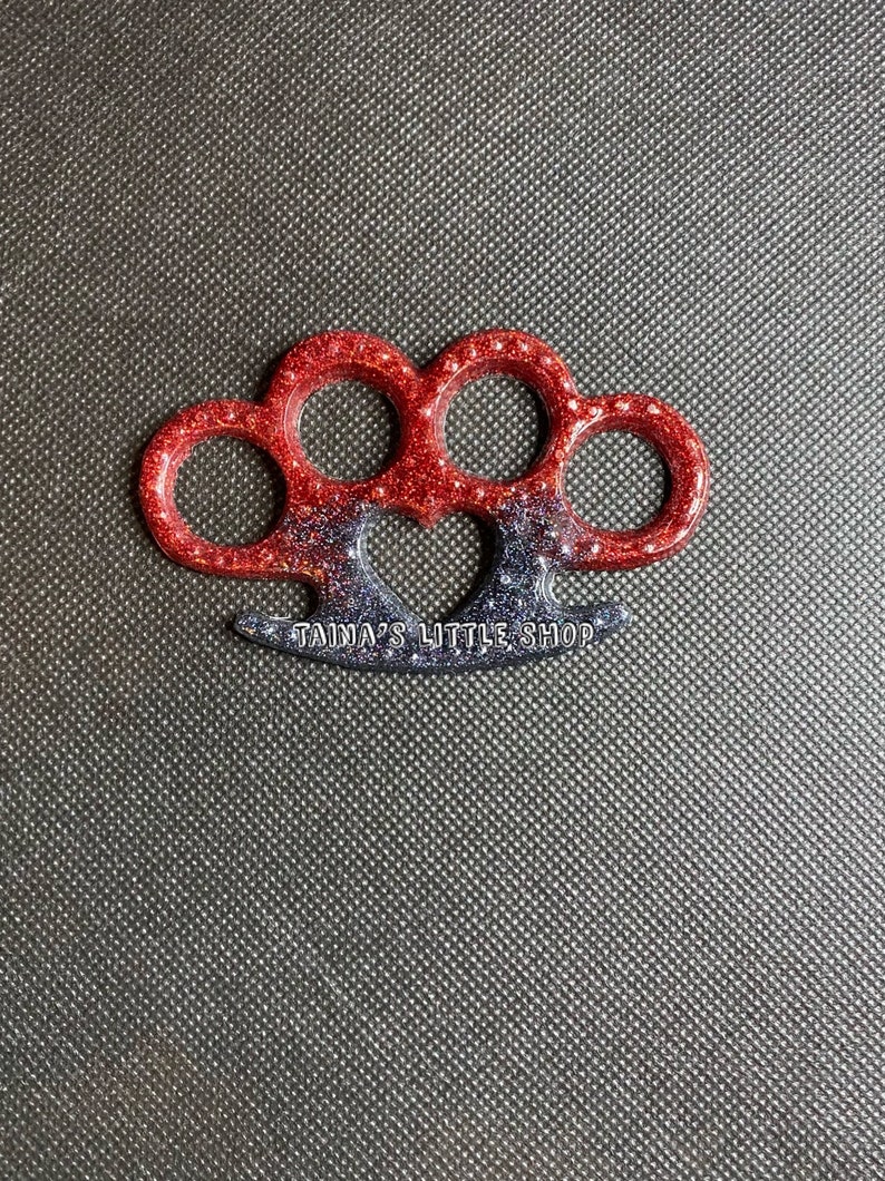Brass Knuckles Plastic Brass Knuckles Self Defense Keychain Etsy