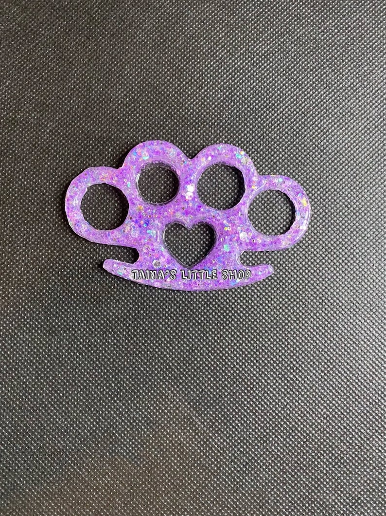 Brass Knuckles Plastic Brass Knuckles Self Defense Keychain Etsy