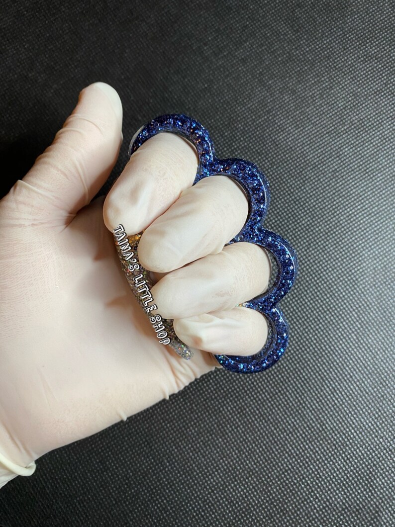 Brass Knuckles Plastic Brass Knuckles Self Defense Keychain Etsy