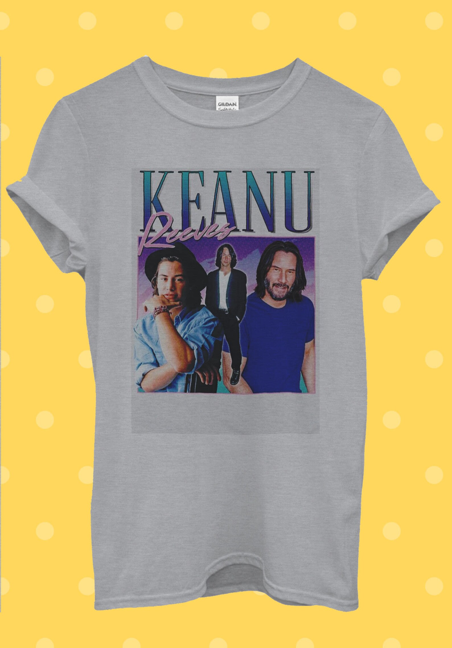Keanu Reeves Homage Pop Culture T Shirt Men Women Unisex Baggy Etsy UK
