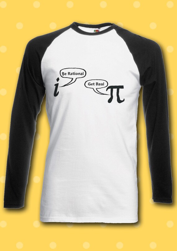 Be Rational Get Real Funny Cool Math Baseball T Shirt Men | Etsy