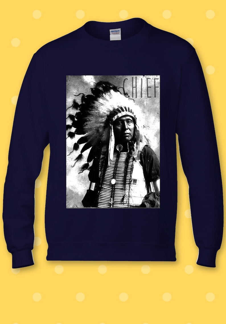 Indians Chief Native American Hipster Hoodie Sweatshirt Etsy