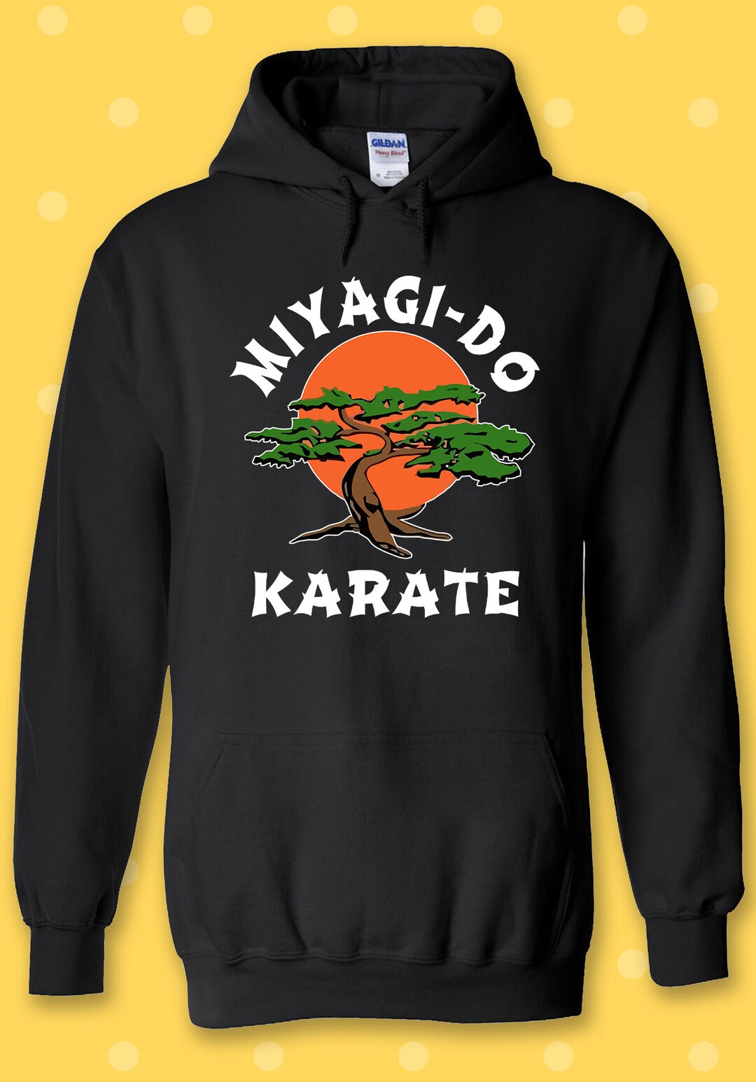 Sweat à Capuche Karaté Kid - Logo Miyagi-Do Vintage, Coupe Classique, Licence Officielle