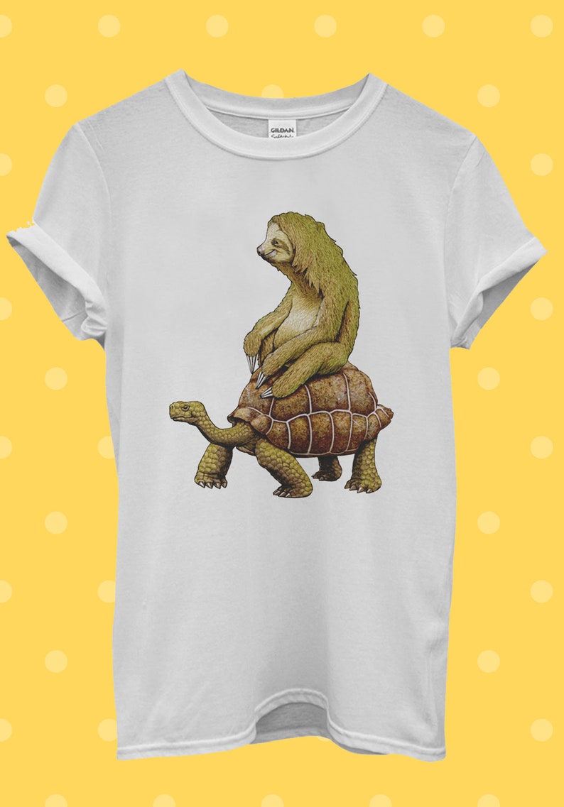 sloth on turtle shirt