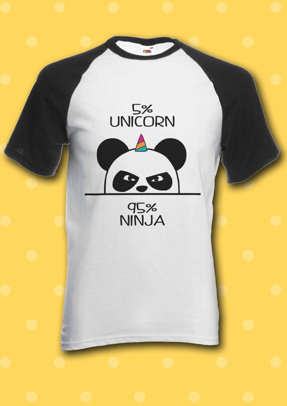 5% Unicorn 95% Ninja Panda Funny Men Women Vest Tank Top Unisex T Shirt 2171