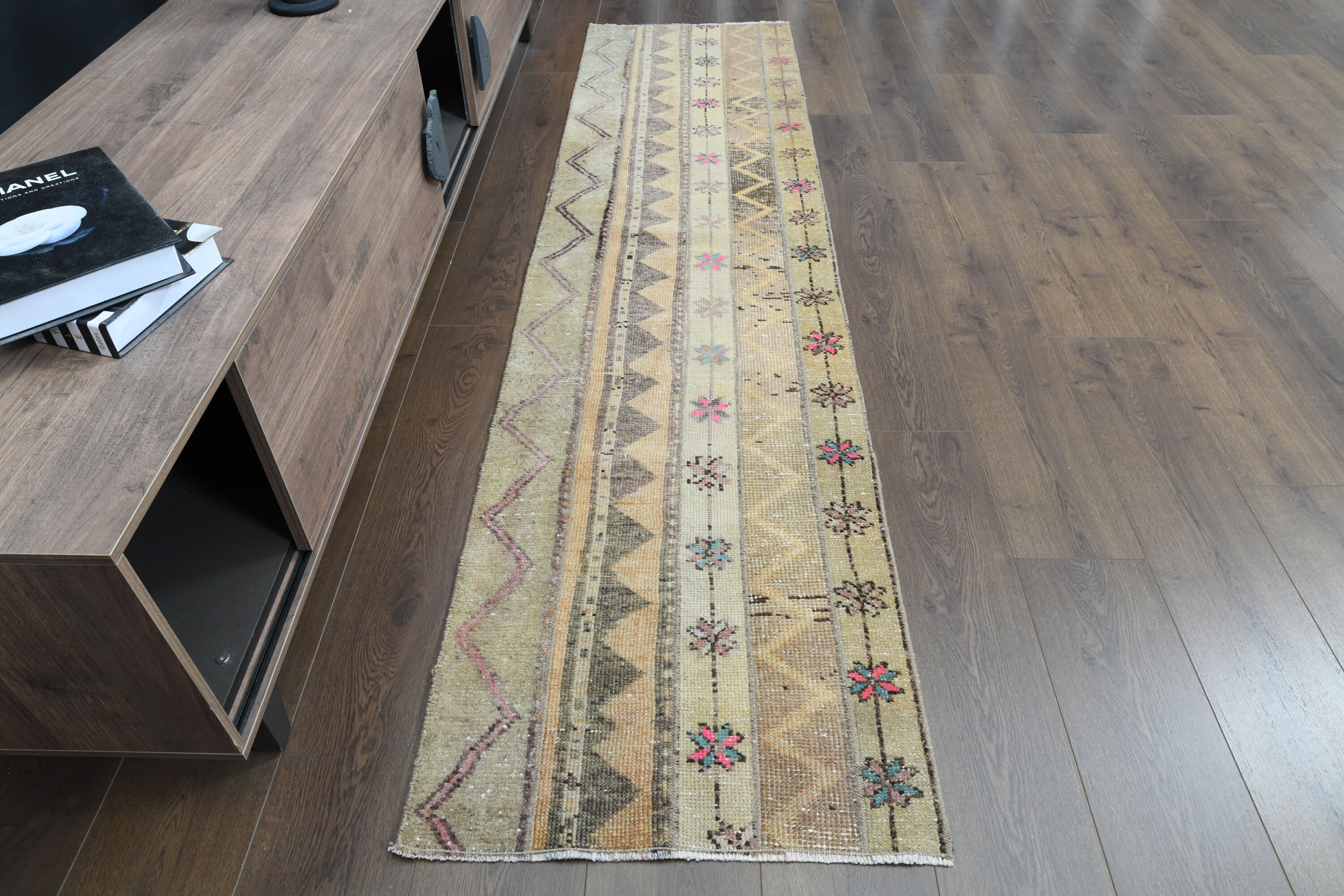 2x8.3 ft, BEIGE, TURKISH RUNNER Rug, Runner 2x8, Vintage Rug, Patchwork Rug, Tribal Rug, Colorful Rug, Interior Designer, Kitchen Runners