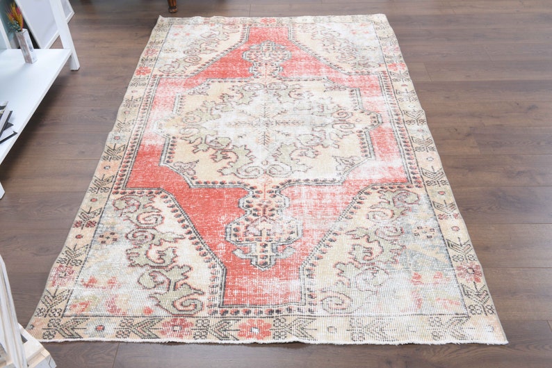 4x7 AREA RUG, TURKISH Rug, Vintage Rug, Handmade Rug, Tribal Rug