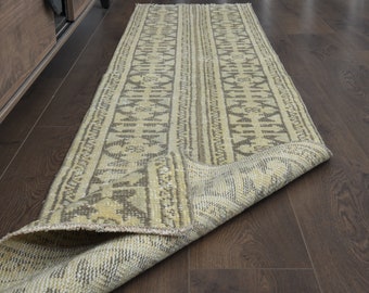 2x8 ft, RARE DESIGN, TURKISH Patchwork Rug, Rug Runner 1&#39;9x7&#39;7 ft, Vintage Rug, Handmade Rug, Etsy, Throw Runner Rug, Oushak Rug, Rug Runner