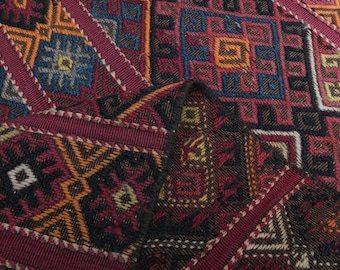 Tapis turc rose : petit tapis tribal vintage, décor bohème (2 pi 2 pi x 2 pi 8 pi)