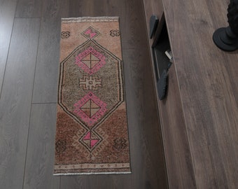 1'4x3'5 ft, COLORFUL RUG, Turkish Small Rug, Colorful Rug, Doormat 2x4, Vintage Rug, Doormat Rug Washable, Interior Designer, Kitchen Rug