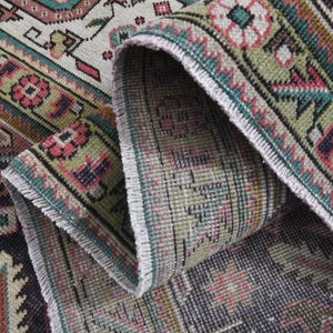 8x11&#39;2 ft, VINTAGE TURKISH RUG, Oversized Wool Decor, Luxury Rug, Area Rug, 8x11 Pink Rug, Handmade Rug, Oushak Vintage Rug, Colorful Rug