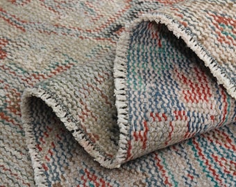 手作りトルコ製ヴィンテージラグ（9.6x12.4フィート）：オレンジ