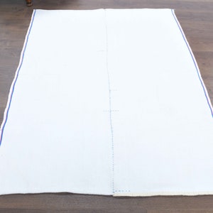 4x6 KILIM, SOFT WHITE Rug, Boho Rug, Vintage Rug, Turkish Rug, Kilim Rug, Turkish Area Rug, Kilim White Rug, Scandinavian Rug, White Rug