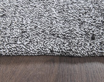 グレーのトルコキリムラグ：6'3x7'4 ヴィンテージウールハンドメイド