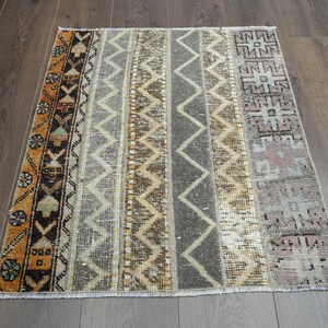 2&#39;3x2&#39;6 ft, TURKISH FADED RUG, Vintage Rug, One Of a Kind, Handmade Rug, One of a Kind, Rug 2x3, Interior Designer, Patchwork Rug, Pink Rug