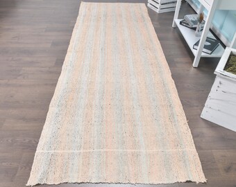 3'4x9'9 ft, TURKISH RUNNER RUG, Runner Rug Kitchen, Runner Gifts, Bedroom Decor, Bohemian Rug, Striped Runner, Flatweave Rug, Home Decor