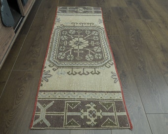 18x48 Inches, SMALL RUG, TURKISH Rug, Handmade Rug, Wool Rug