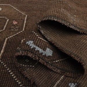 4.5x8.8 ft, BRAIDED WOOL RUG, Vintage Oushak Rug, Brown Pink Beige, Turkish Area Rug, Hand-Knotted Rug, Wool Rug, Decor Rug, Vintage Rug