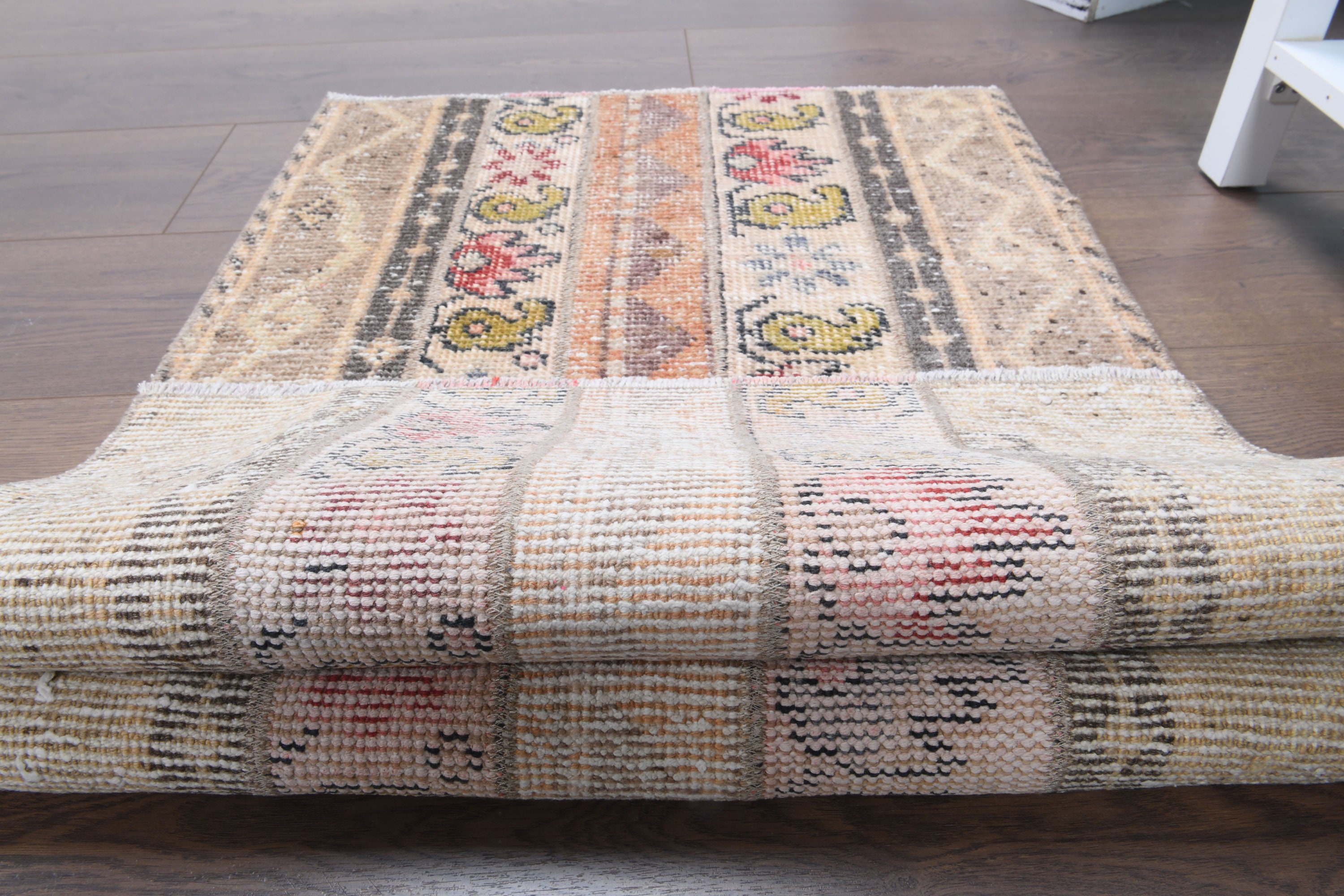 72×220 “Patchwork” ViNTAGE TURKiSH RUG Handmade Patchwork Turkish Rug: Vintage Tribal Doormat (2x4'3 Ft