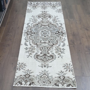 2&#39;2x6&#39;4 ft, HALLWAY RUNNER RUG, Turkish Rug, Vintage Rug, Handmade Rug, Boho Chic, Kitchen Decor, Tribal Rug, Runner Rug 2x6, Small Runner